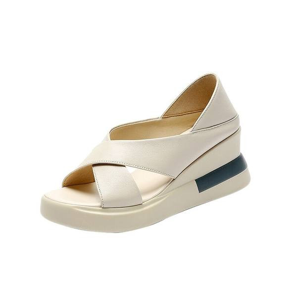 Ženske sandale od eko kože sa platformom 6,5 cm