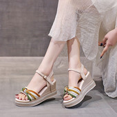 Ležerne ženske sandale s platformom visine 8 cm