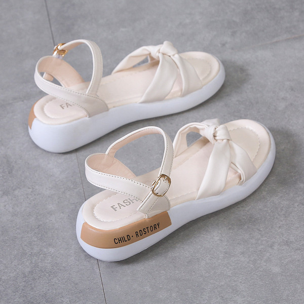 Ljetne ženske sandale sa ravnim đonom - dvije boje