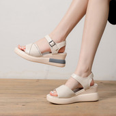 Ženske sandale s platformom i remenom od umjetne kože