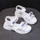 Ležerne ženske sandale s grubim đonom - bijele i crne