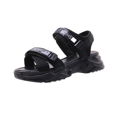 Ležerne ženske sandale s grubim đonom - bijele i crne