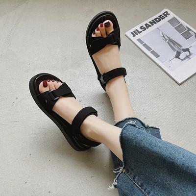 Ležerne sandale s čičak zakrpama za žene