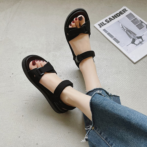 Ležerne sandale s čičak zakrpama za žene