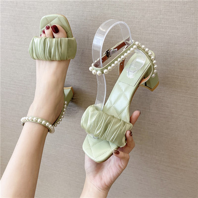 Moderne ženske sandale sa perlama - tri boje