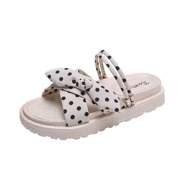 Ženske sandale na točkice s trakom
