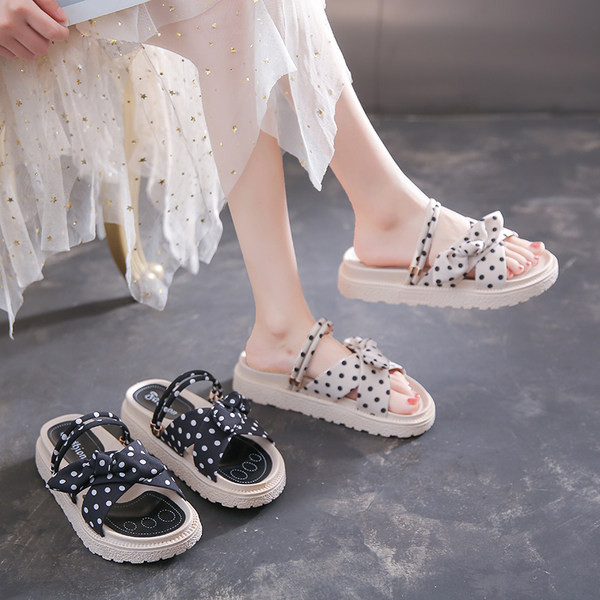 Ženske sandale na točkice s trakom