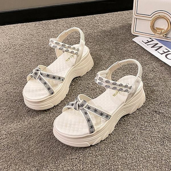 Moderne ženske sandale s visokim potplatom 6 cm