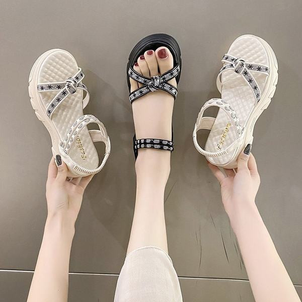 Moderne ženske sandale s visokim potplatom 6 cm