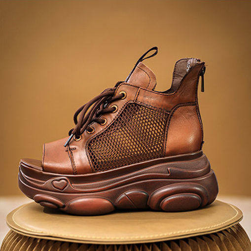 Ženske sandale sa visokim đonom 12 cm i vezicama novi model