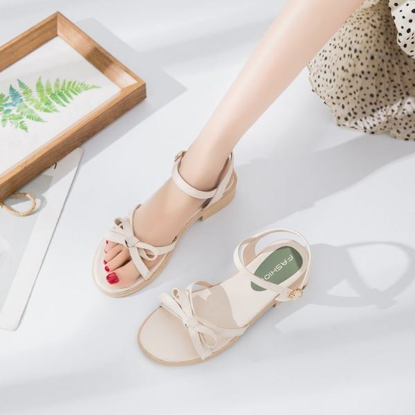 Sandale plate dama cu panglica