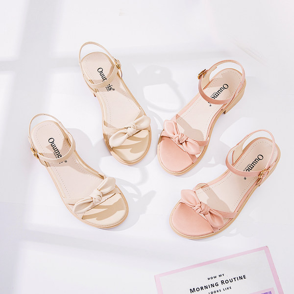 Naiste vabaaja kandilise kontsaga nahast sandaalid