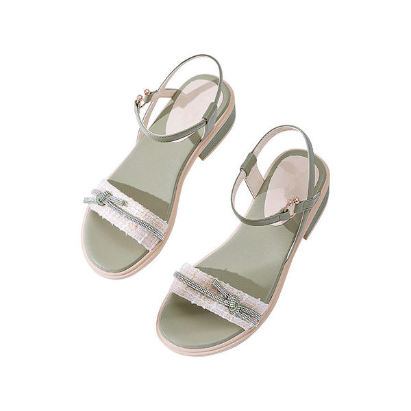 Moderne ženske sandale na nisku četvrtastu petu