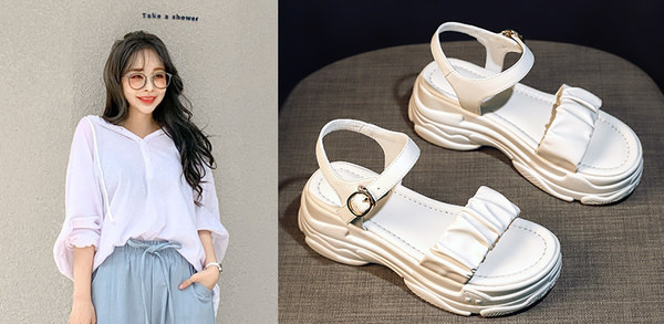 Metallist pandlaga kunstnahast sandaalide uus mudel