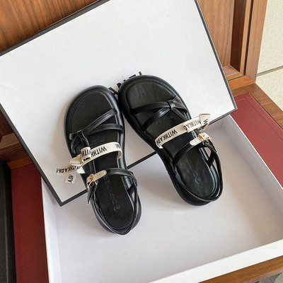 Casual γυναικεία σανδάλια με λουράκια από έκο δέρμα