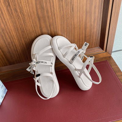 Casual γυναικεία σανδάλια με λουράκια από έκο δέρμα