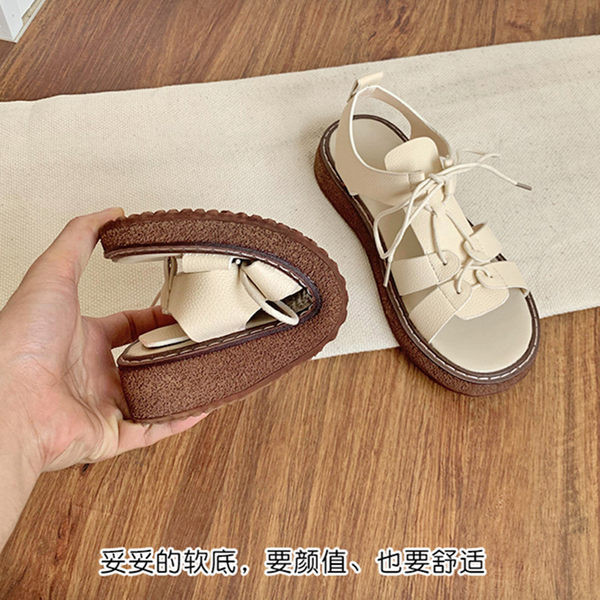 Ženske sandale sa vezicama - od eko kože