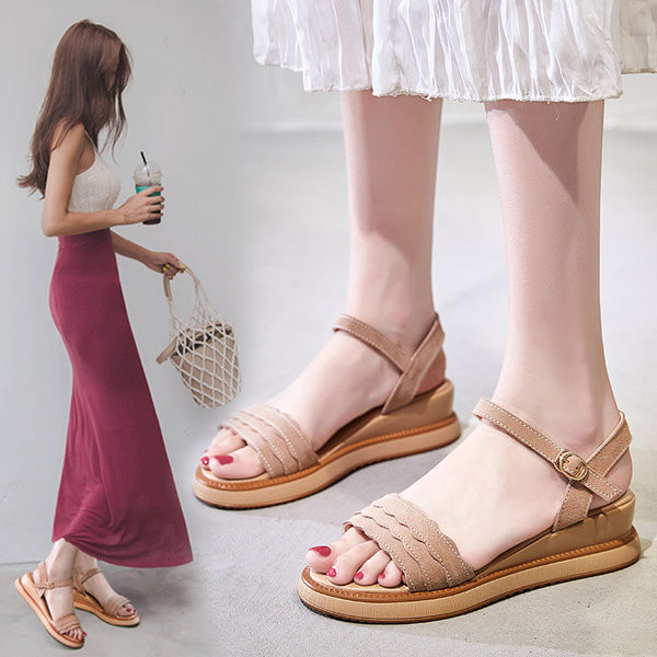 Ženske eko antilop sandale sa platformom