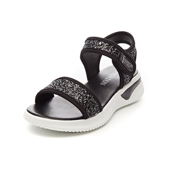 Moderne ženske sandale sa sjajnim elementima i čičak kopčanjem