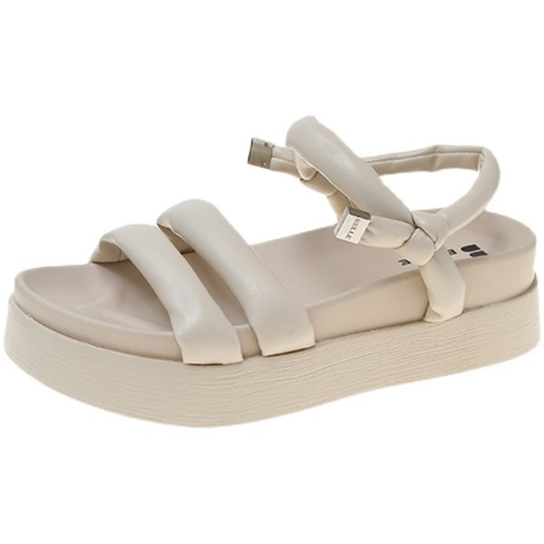 Naiste kunstnahast sandaalid kõrge platvormiga 5 cm