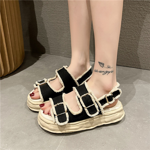 Uus mudel pandlaga naiste riidest sandaalid