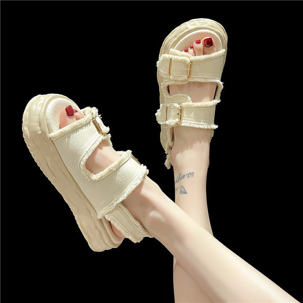 Uus mudel pandlaga naiste riidest sandaalid