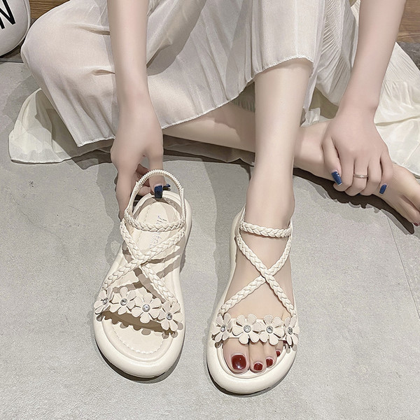 Ženske casual sandale sa kožnim remenčićima - dvije boje