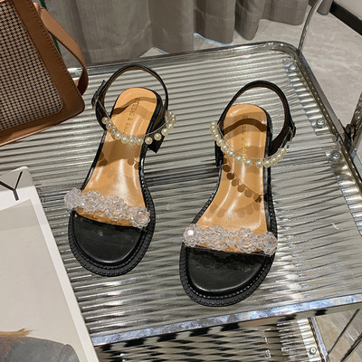 Moodsad naiste sandaalid kivide ja pärlitega