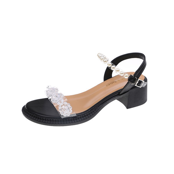 Moodsad naiste sandaalid kivide ja pärlitega