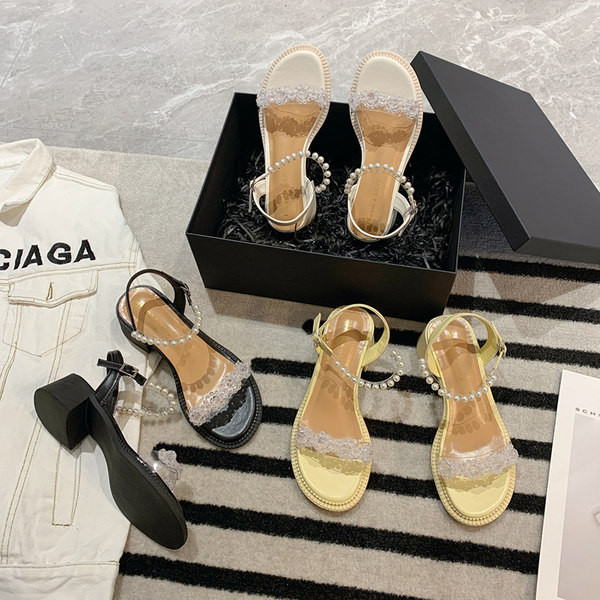 Moodsad naiste sandaalid kivide ja pärlitega