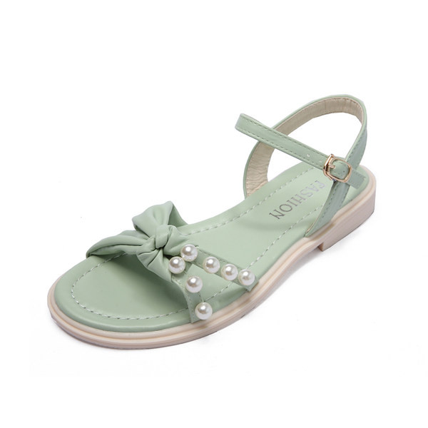 Novi model ženskih sandala od umjetne kože sa kopčom i perlicama