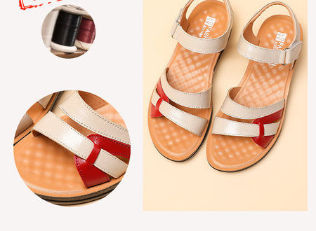 Suvised naiste kunstnahast sandaalid takjapaelaga