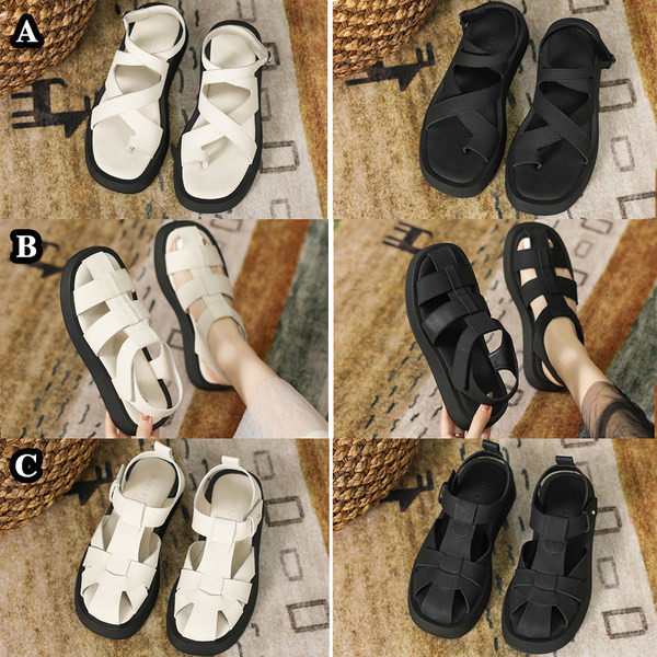 Moderne sandale s čičkom i ravnim potplatom