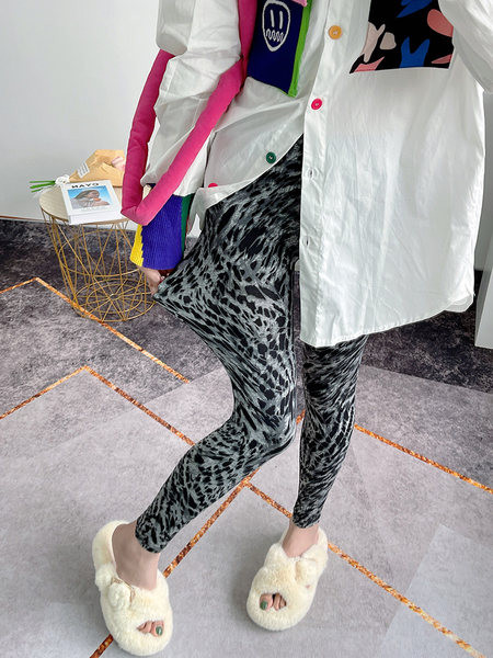 Naiste pikad ruudulised kõrge vöökohaga retuusid