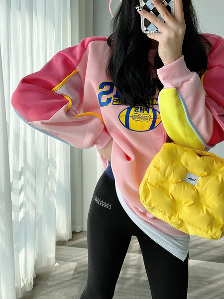 Καθημερινό γυναικείο κολάν με ψηλή μέση και την επιγραφή νέο μοντέλο