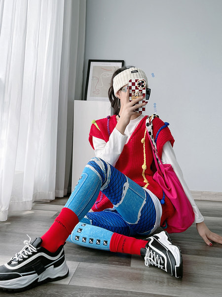 Γυναικείο χρωματιστό κολάν με ψηλή μέση σε τρία χρώματα