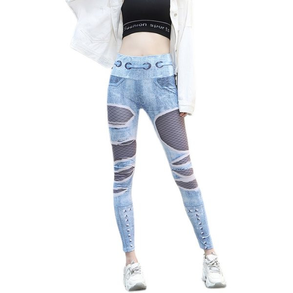 Γυναικείο ελαστικό κολάν με ψηλή μέση