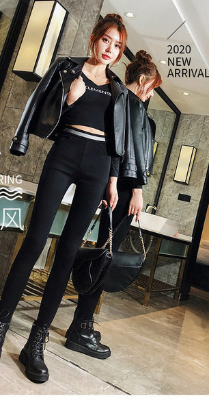 Igapäevased kõrge vöökoha ja mustade taskutega naiste retuusid