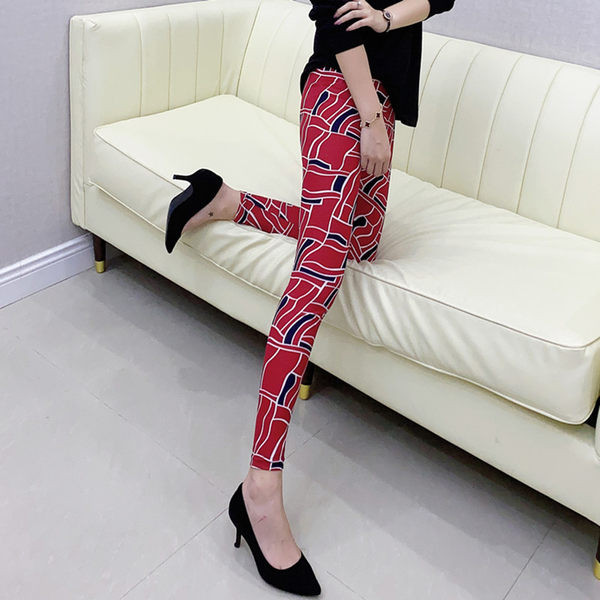 Uus mudel naiste elastne kiil mustriga