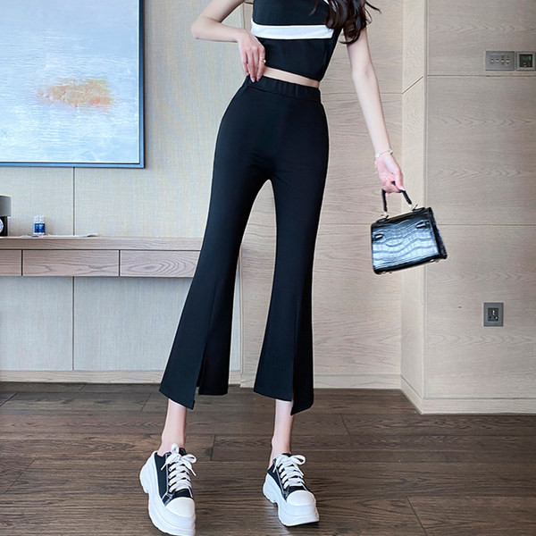 Γυναικείο μοντέρνο κολάν με ψηλή μέση και σκισίματα στα πόδια