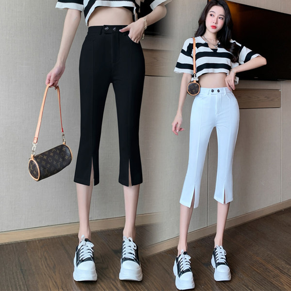 Naiste moodsad retuusid 7/8 pikkuse ja lõhikuga säärtel