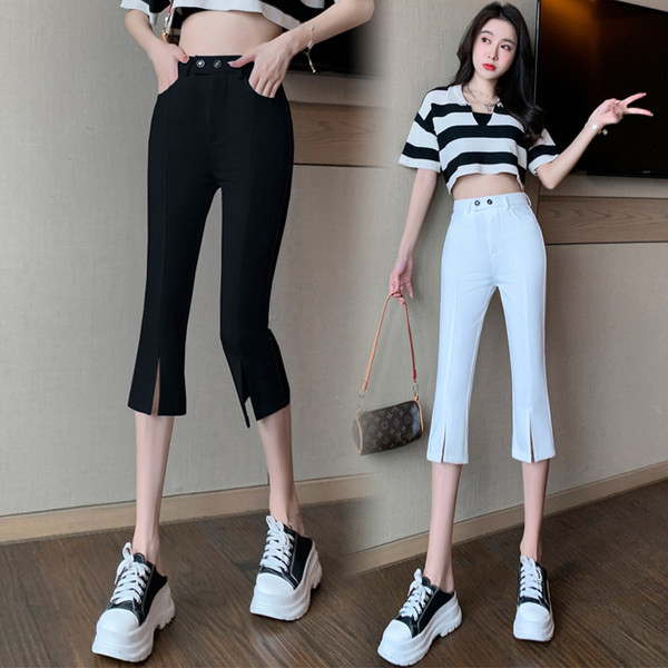 Naiste moodsad retuusid 7/8 pikkuse ja lõhikuga säärtel