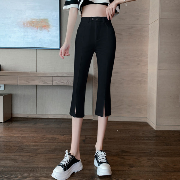 Naiste moodsad retuusid 7/8 pikkuse ja lõhikuga säärtel