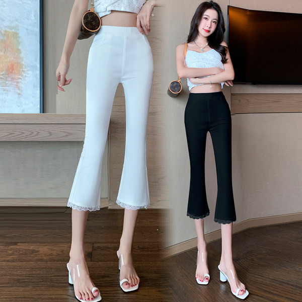 Naiste 7/8 pikkuse ja pitsiga retuusid