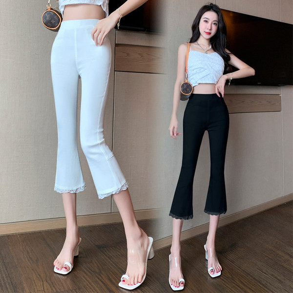 Naiste 7/8 pikkuse ja pitsiga retuusid