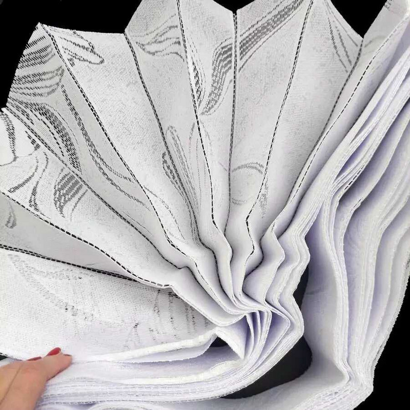 Комплект Твърди Пердета с отвори за корниз Demeter, твърда дантела  180 х 170 + 180x250 cm, 100% Полиестер, Бял