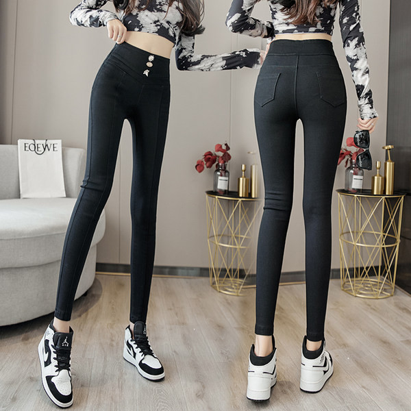 Uue mudeli naiste nööpidega retuusid