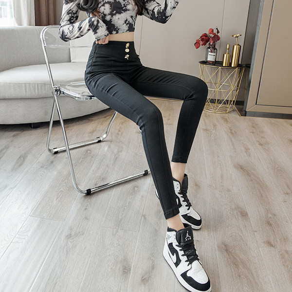 Uue mudeli naiste nööpidega retuusid