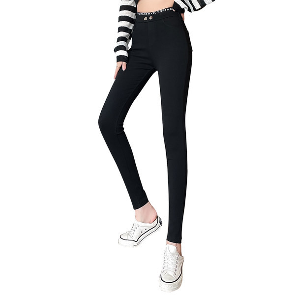 Naiste nööpidega retuusid musta värvi