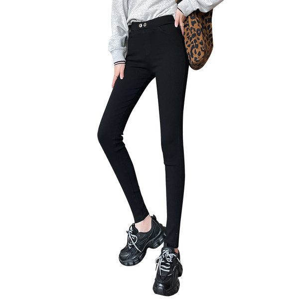 Naiste nööpidega retuusid - musta värvi